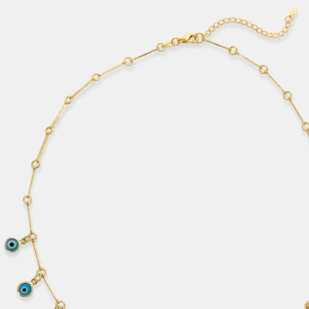 NEW Blue Eyes Gold Filled Necklace - Picture 4 of 4